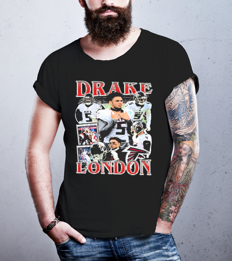 Drake London Atlanta Falcons Player Collage With Falcons T-Shirt