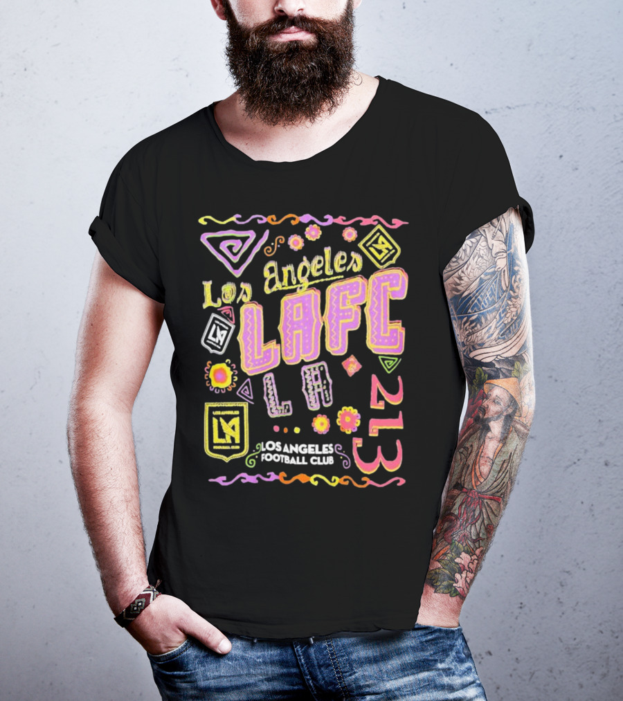 Los Angeles FC Papel Picado 213 LAFC Los Angeles Football Club T-Shirt