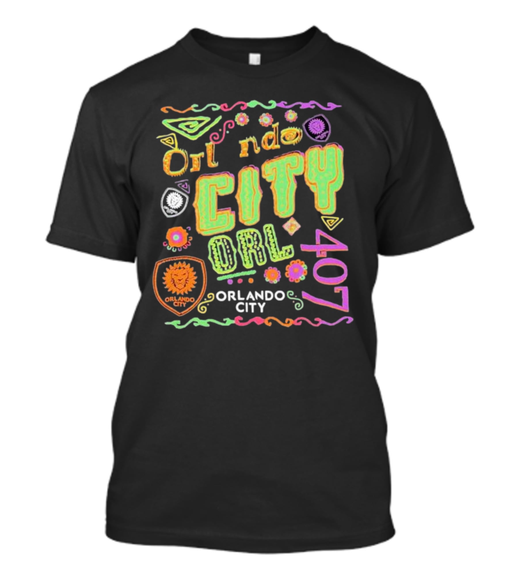 Orlando City 407 Papel Picado ORL City SC T-Shirt