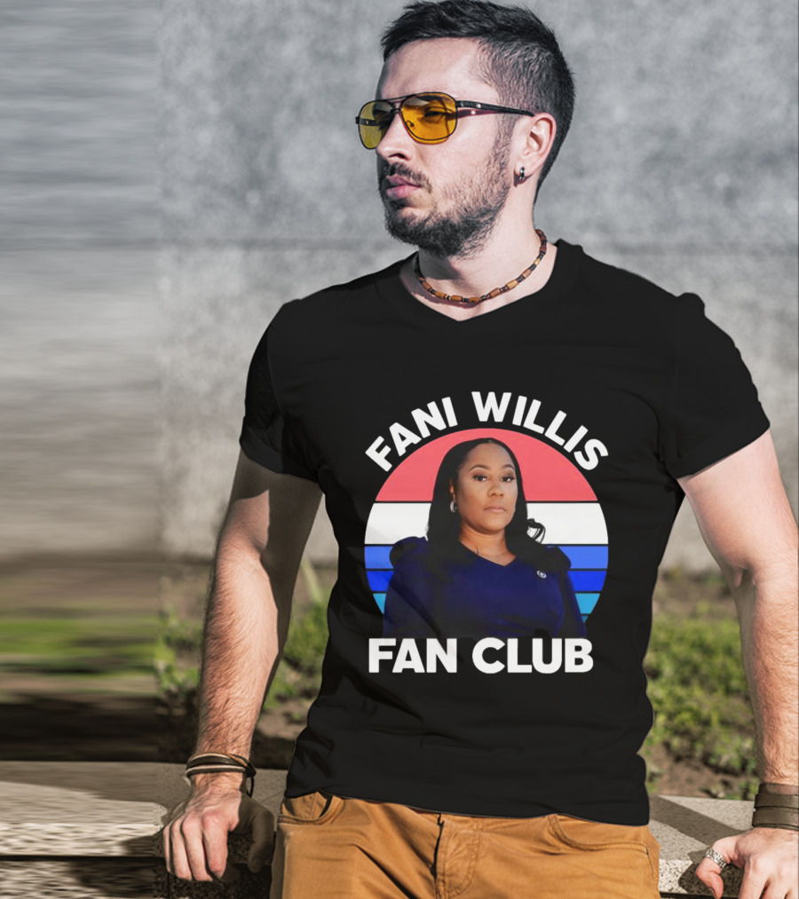Fani Willis Fan Club Georgia District Attorney Stripes T-Shirt