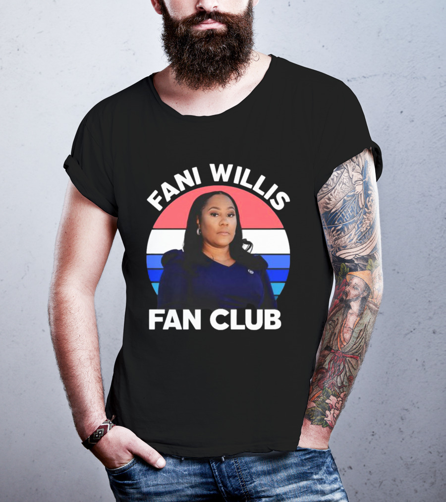 Fani Willis Fan Club Georgia District Attorney Stripes T-Shirt