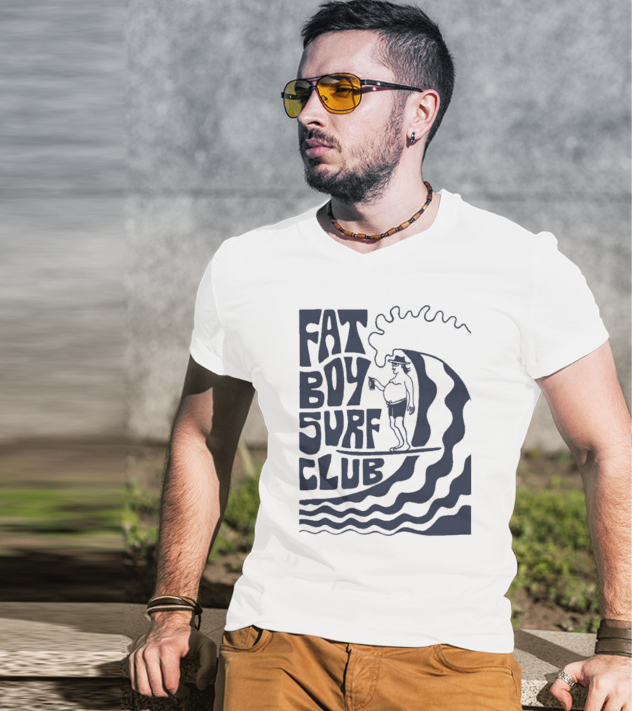 Fat Boy Surf Club Big Wave Jerry Surfing Adventure T-Shirt