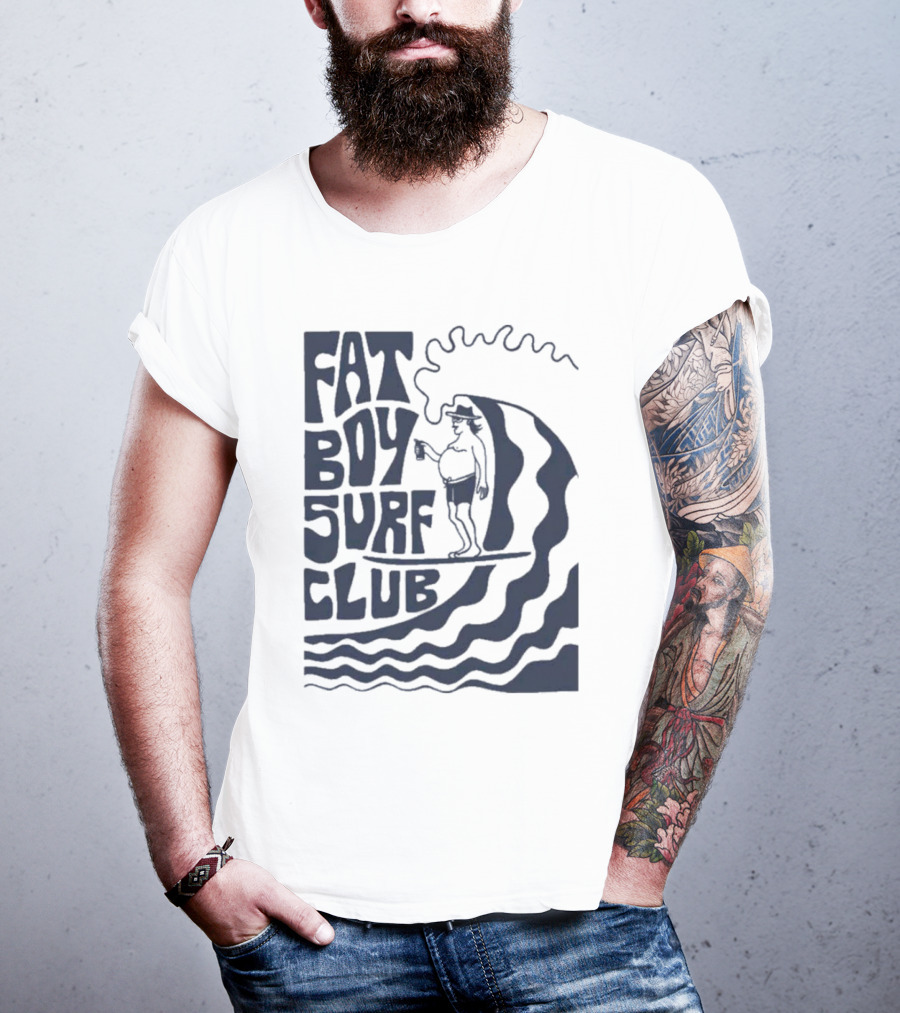Fat Boy Surf Club Big Wave Jerry Surfing Adventure T-Shirt