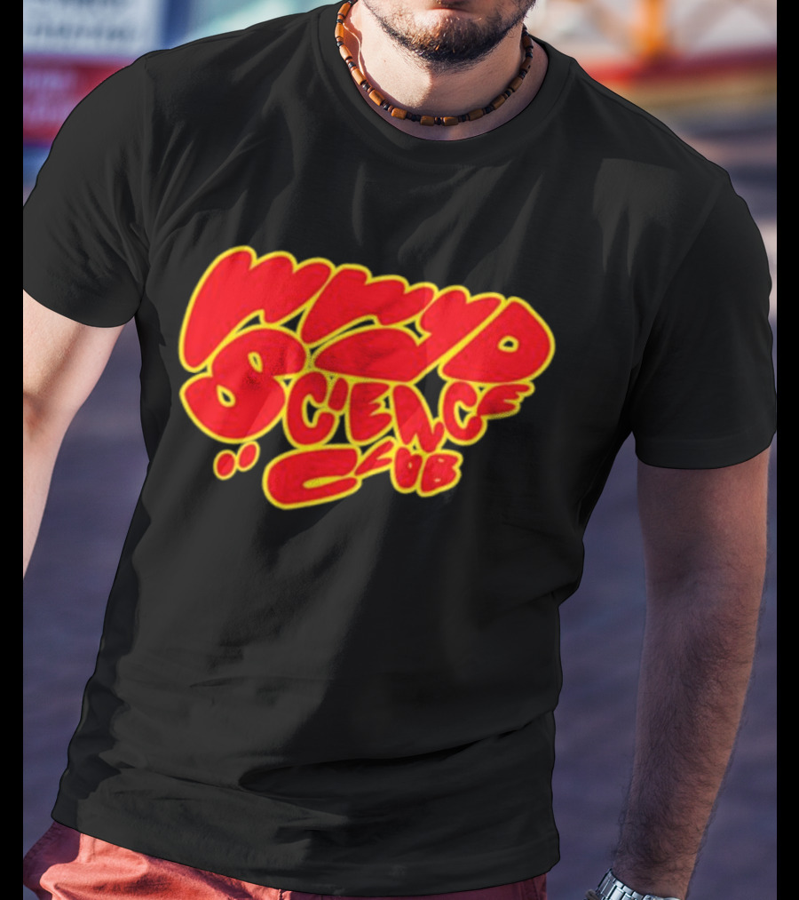 Chigozie Obi WWYD Science Club Bold Red And Yellow Typography T-Shirt
