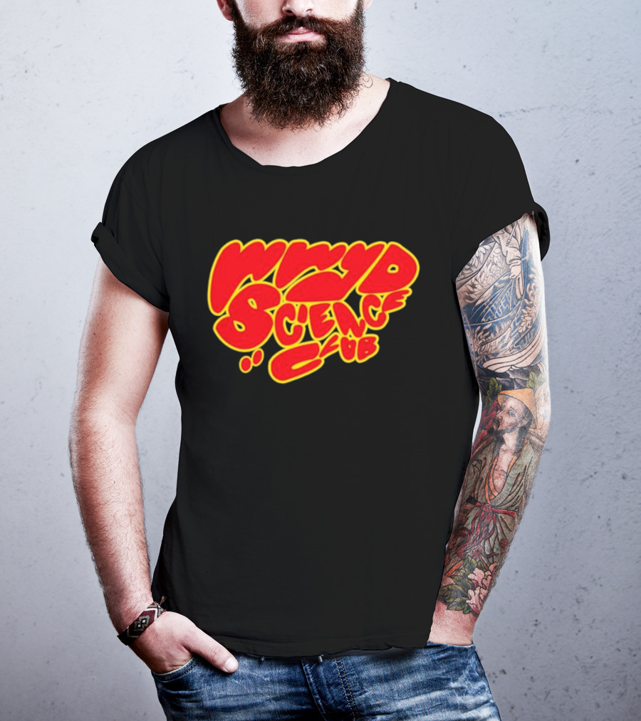 Chigozie Obi WWYD Science Club Bold Red And Yellow Typography T-Shirt