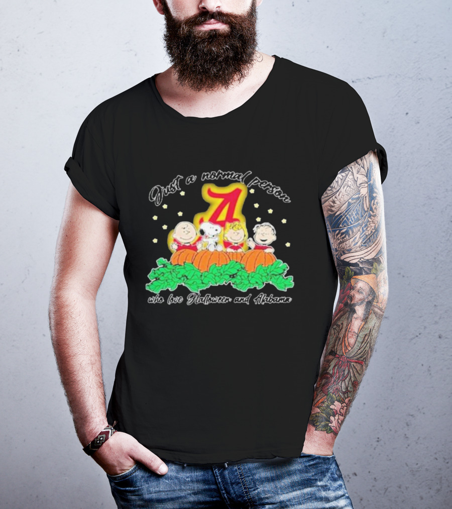 Just A Normal Person Who Loves Halloween And Alabama T-Shirt