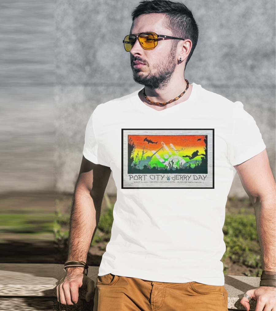 Port City Jerry Day August 29 Greenfield Lake Wilmington North Carolina T-Shirt