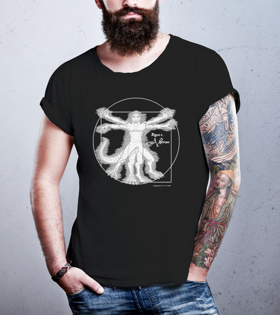 Vitruvian Lizzid Peeple Figure 1 Lizzie Person T-Shirt