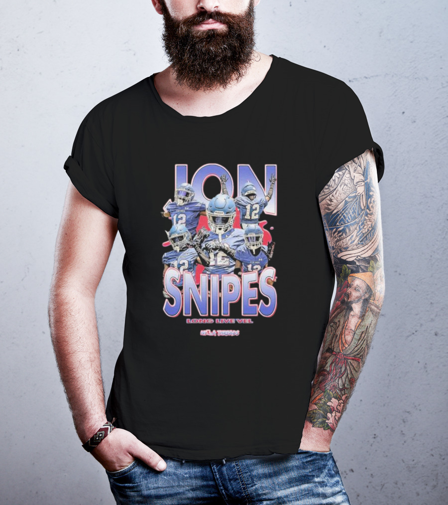 JON SNIPES LONG LIVE VEL NYC THREADS 12 Football T-Shirt