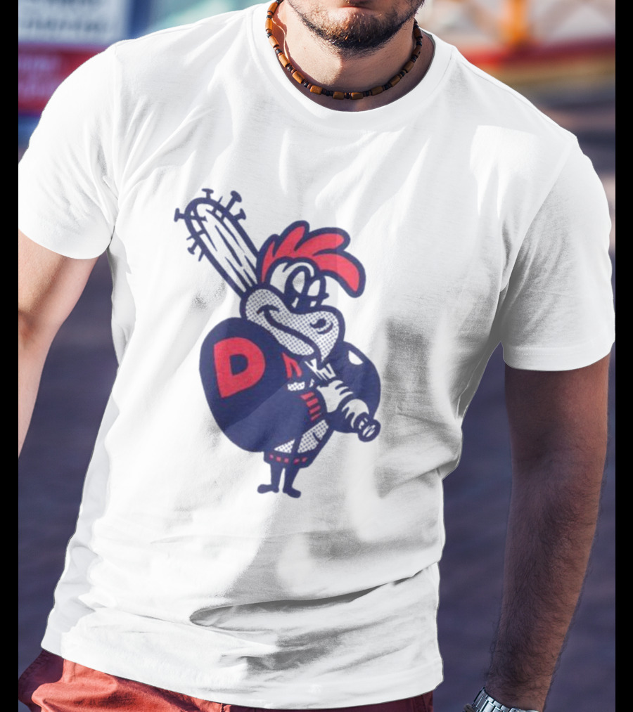 Dac Rooster Baseball Bat Retro Cartoon Character T-Shirt