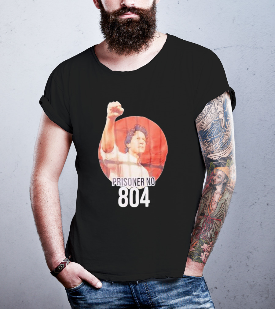Imran Khan Prisoner No 804 Raising Fist Symbolic Image T-Shirt