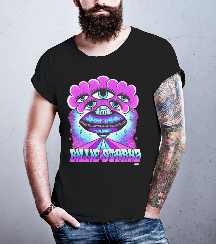 Billie Starks AEW Close Encounters UFO Alien Eyes T-Shirt