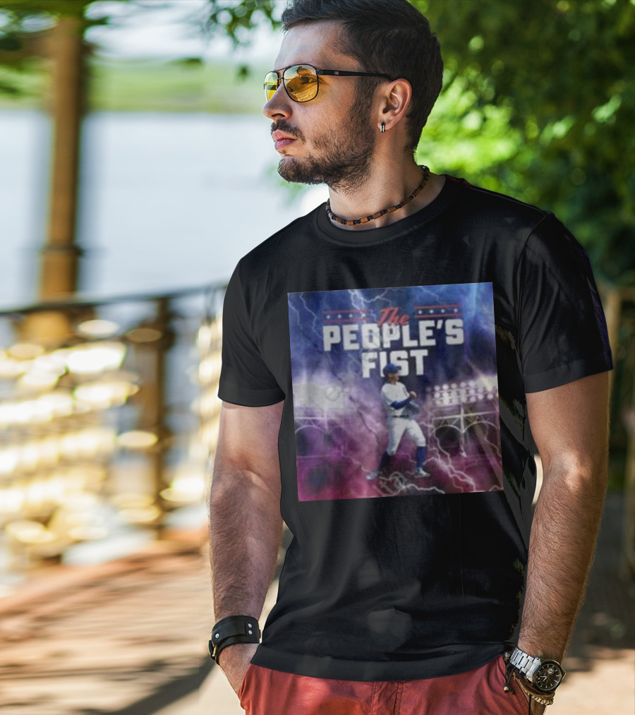 Chicago Cubs The People’s Fist Player Lightning Field T-Shirt