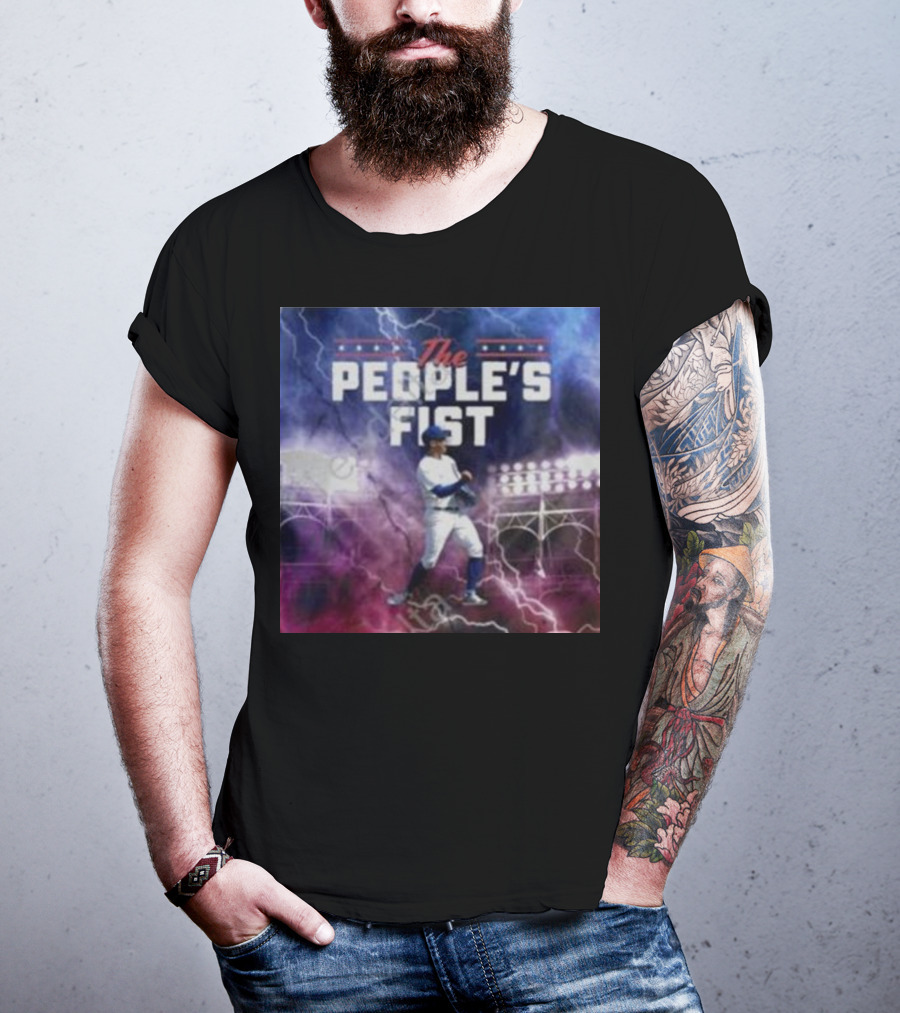 Chicago Cubs The People’s Fist Player Lightning Field T-Shirt