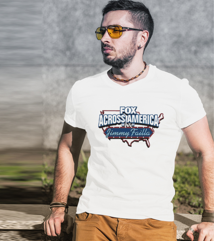Fox Across America With Jimmy Failla Map Outline T-Shirt