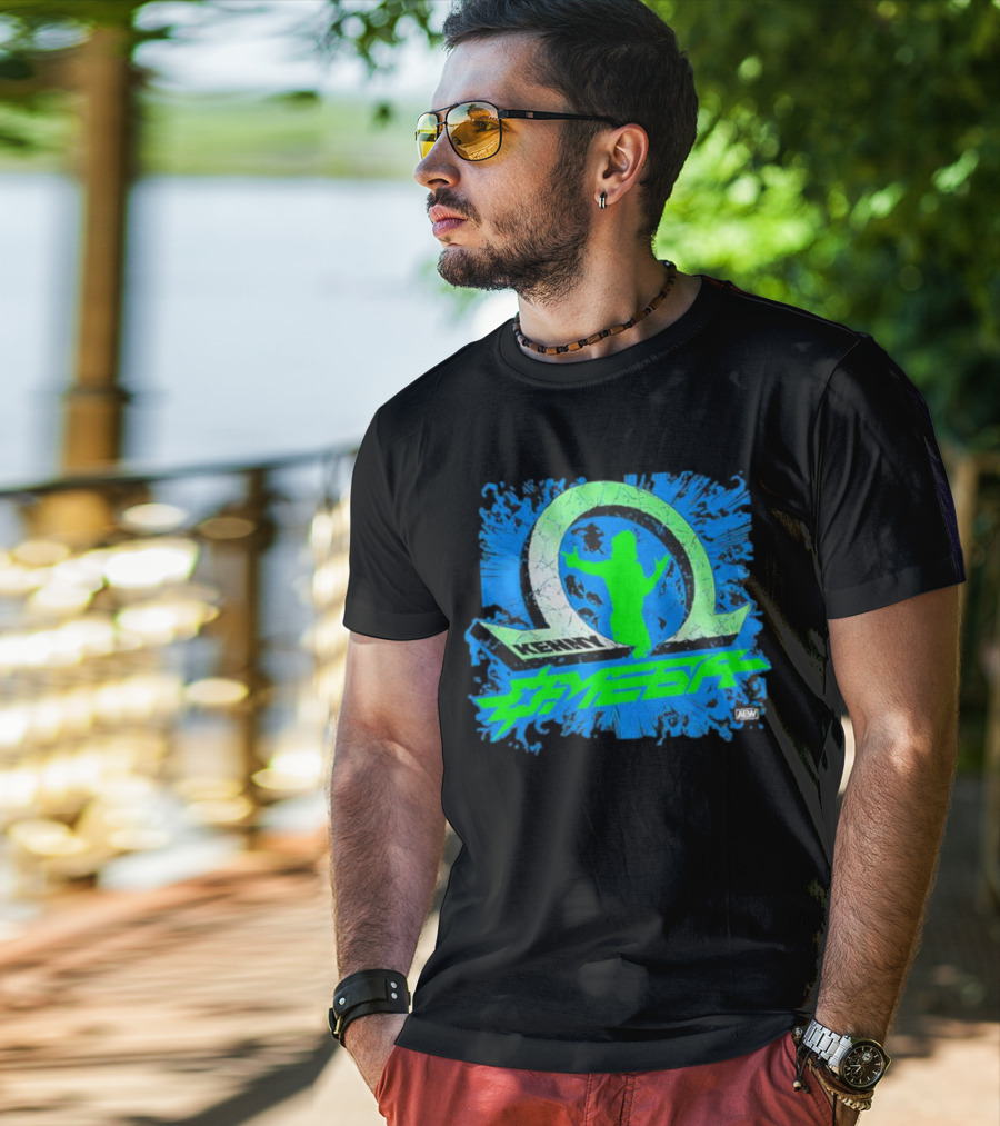 Kenny Omega AEW Omega Logo Silhouette Explosion T-Shirt