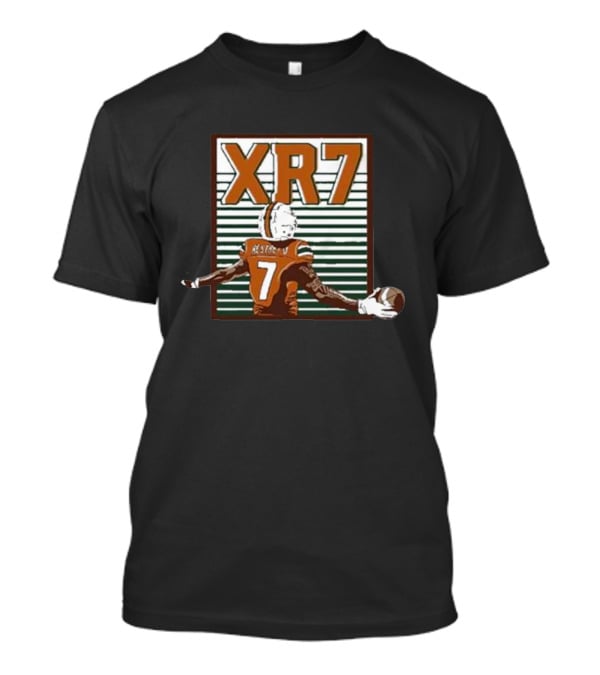 Xavier Restrepo XR7 Football Player With Ball And Stripes T-Shirt