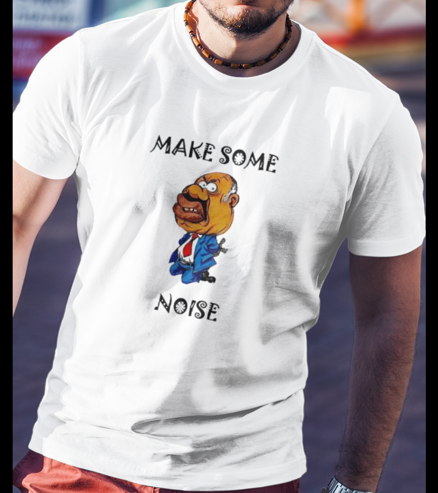 Gabriel Oguda Make Some Noise Bold Caricature In Blue Suit And Red Tie T-Shirt