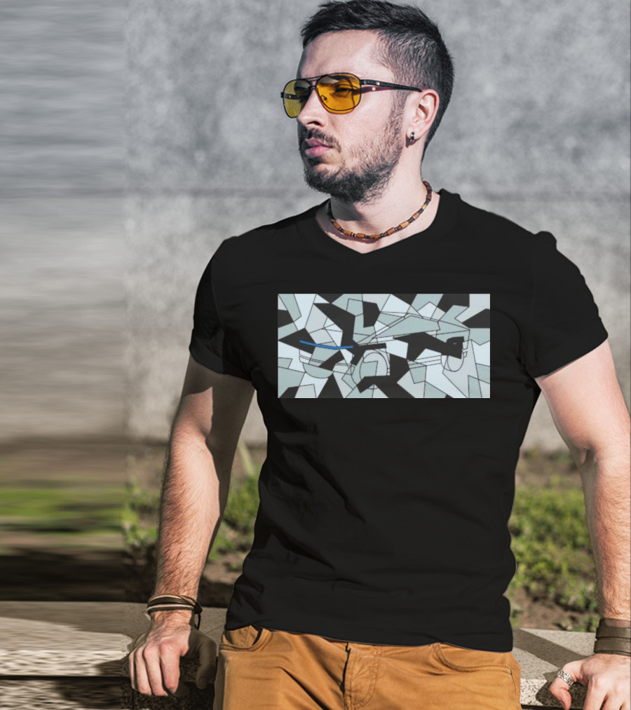 Teslaconomics Cybertruck Camo Geometric T-Shirt
