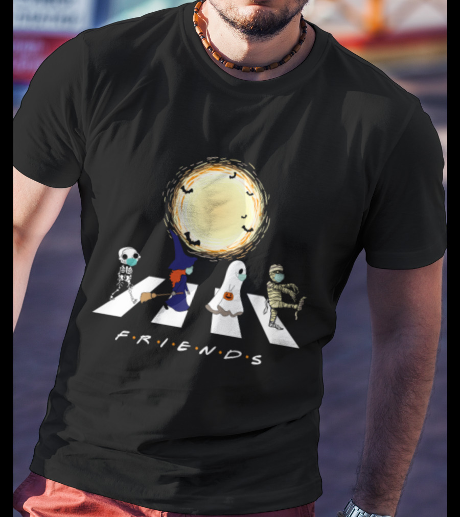 Friends Halloween Abbey Road Costume Parade T-Shirt