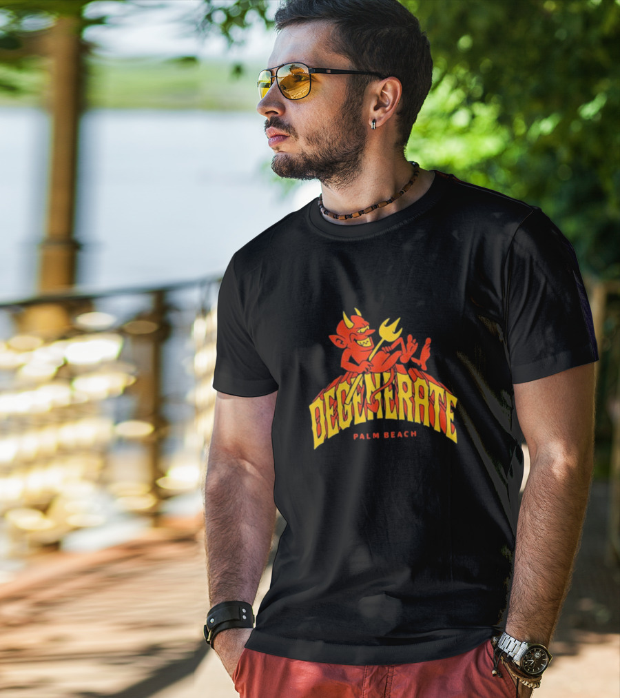 Degenerate Devil Palm Beach T-Shirt