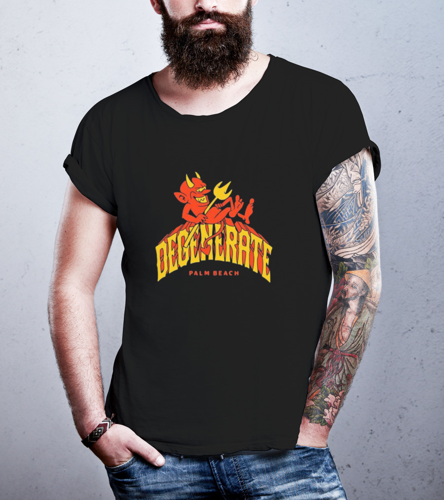 Degenerate Devil Palm Beach T-Shirt