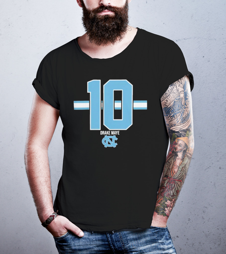 UNC Football Number 10 Drake Maye T-Shirt
