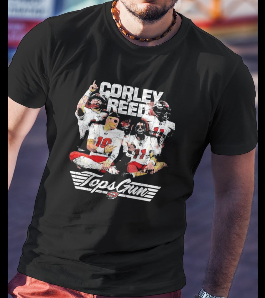 Corley Reed Topsgun WKU Football Themed Streetwear T-Shirt
