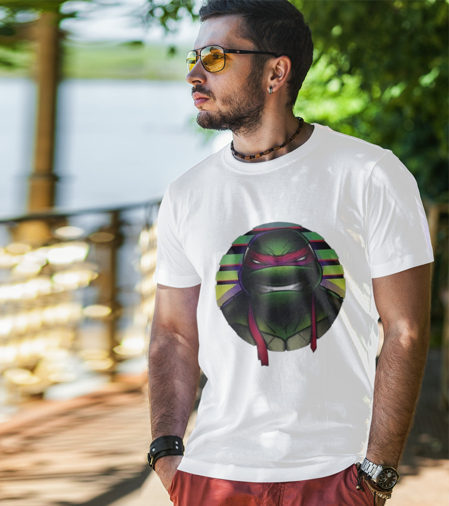 Raph Mutant Red Ninja Retro Stripes T-Shirt