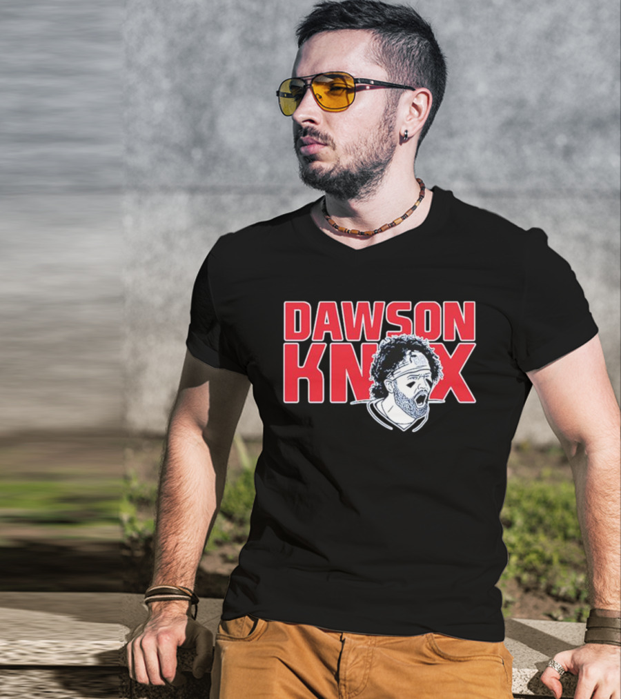 Dawson Knox Roaring Athlete Portrait Headband T-Shirt