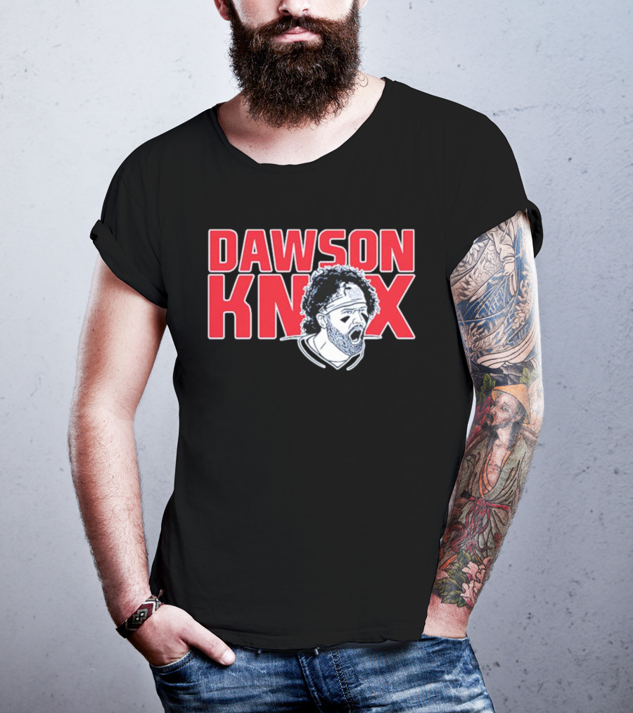Dawson Knox Roaring Athlete Portrait Headband T-Shirt