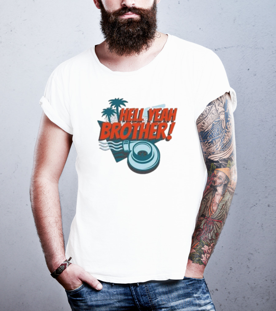 Hell Yeah Brother Palm Tree Turbo Charged Adventure T-Shirt