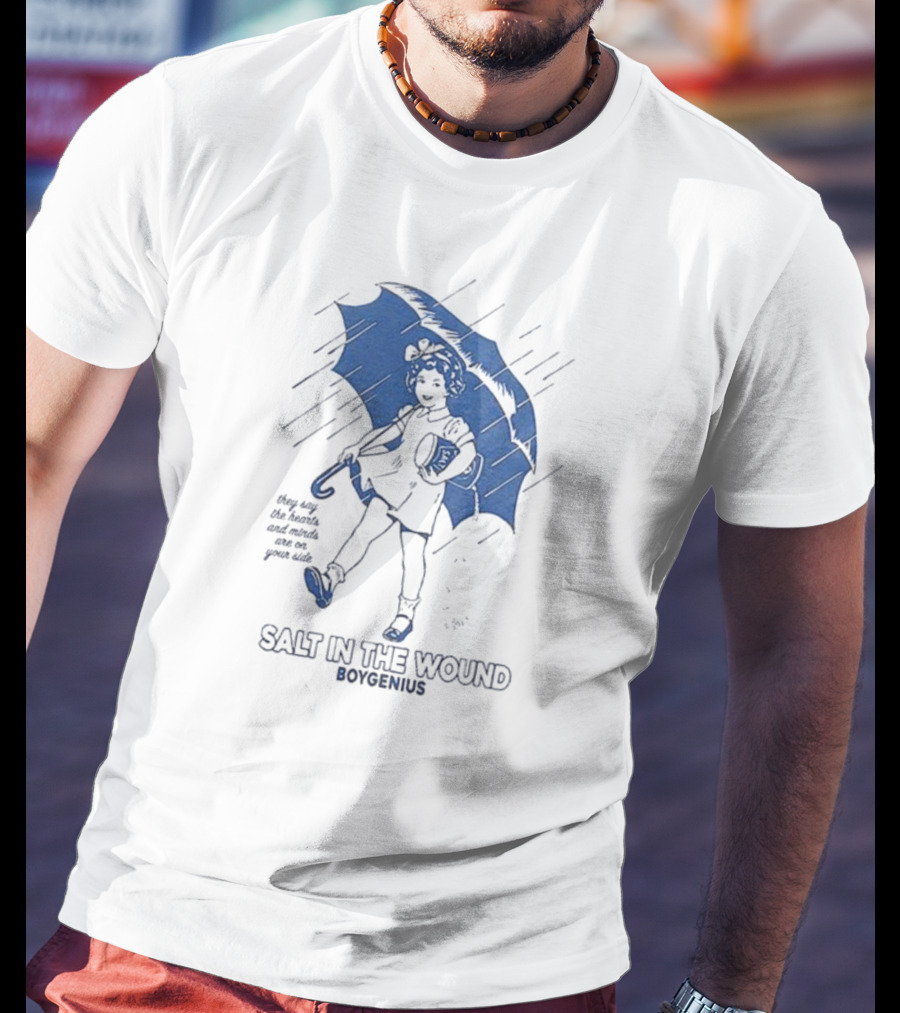 Salt In The Wound Boygenius They Say The Hearts And Minds Are On Your Side Silhouette Umbrella T-Shirt