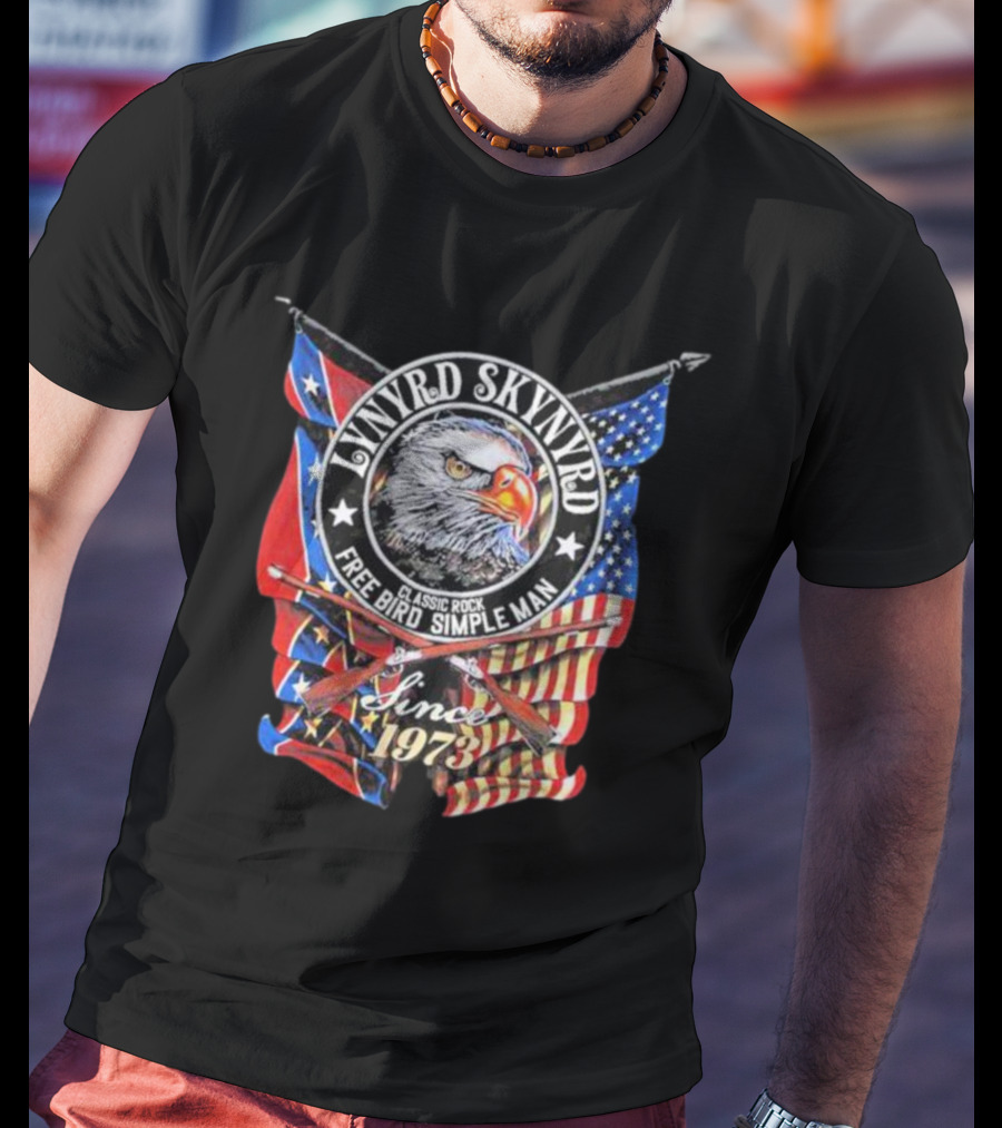 Lynyrd Skynyrd Eagle Free Bird Simple Man Classic Rock Since 1973 T-Shirt