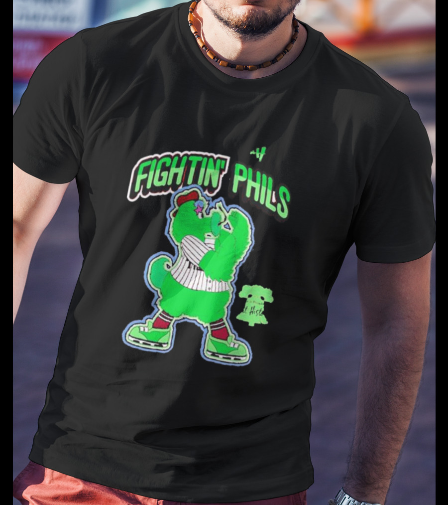 FIGHTIN' PHILS Neon Mascot Art History T-Shirt