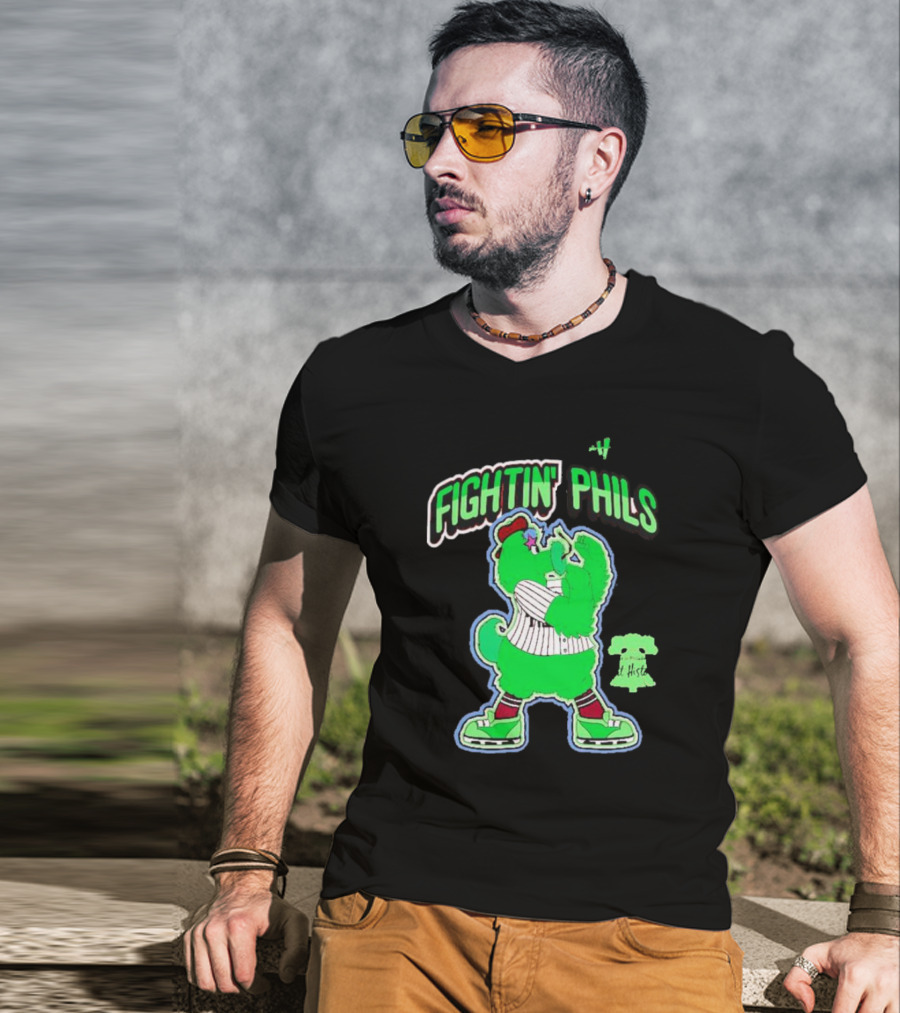 FIGHTIN' PHILS Neon Mascot Art History T-Shirt