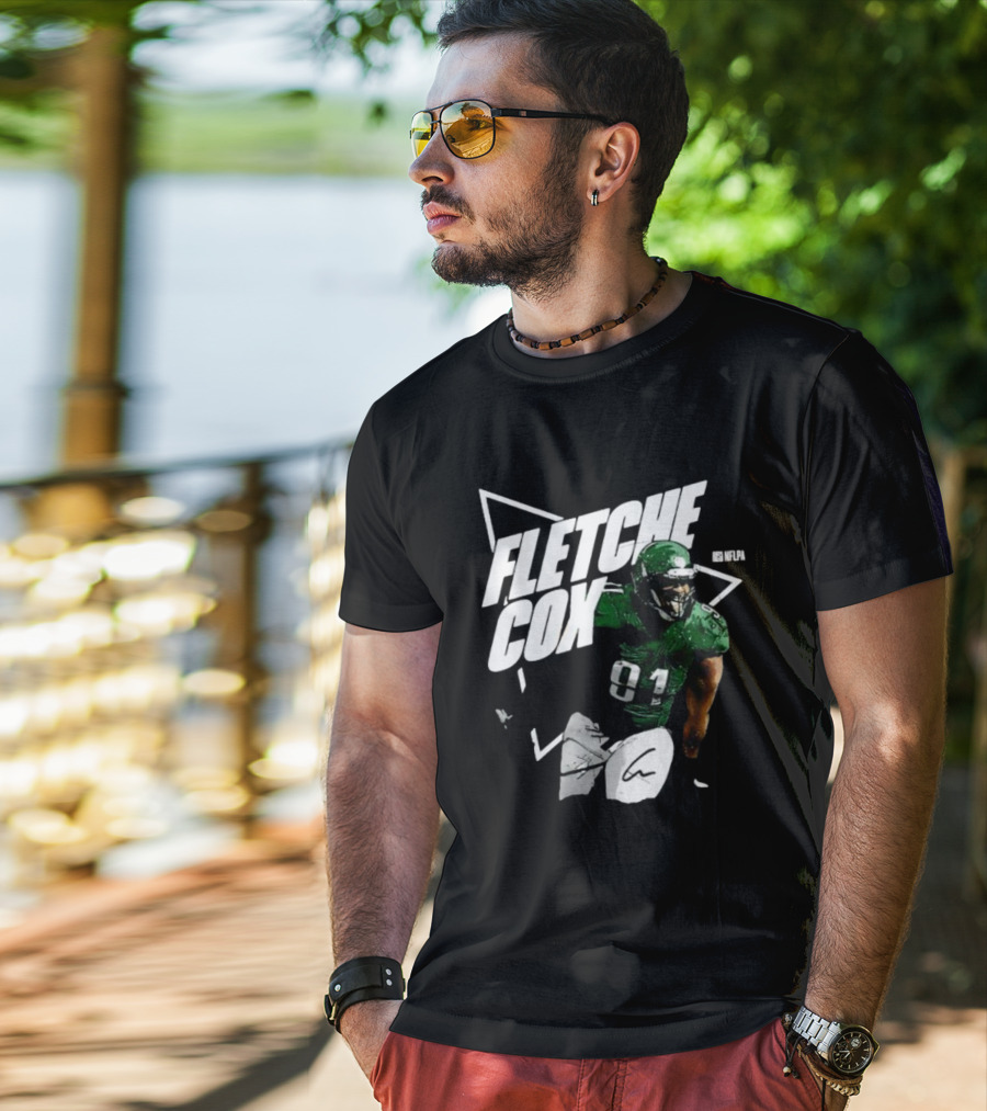 NFLPA Fletcher Cox 91 Nick Sirianni Signature T-Shirt
