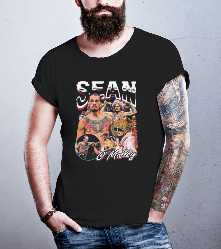 SEAN O'Malley MMA Fighter Collage With Tattoos And Sunglasses T-Shirt