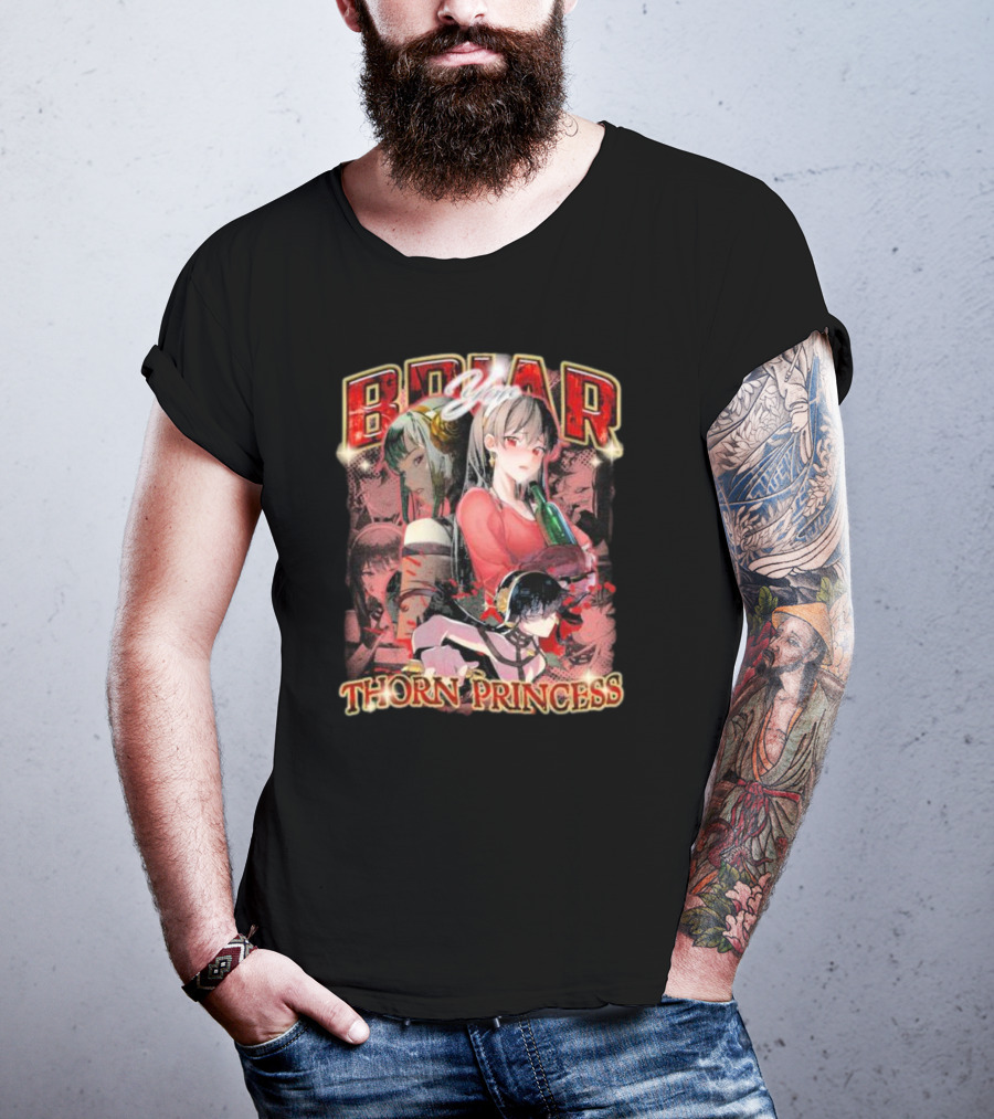 Briar Yor Thorn Princess Anime Characters Collage T-Shirt