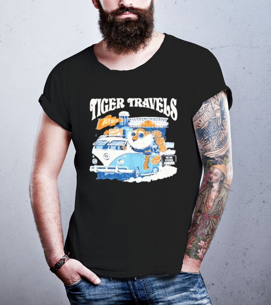 Tiger Travels Auburn Stadium Adventure T-Shirt