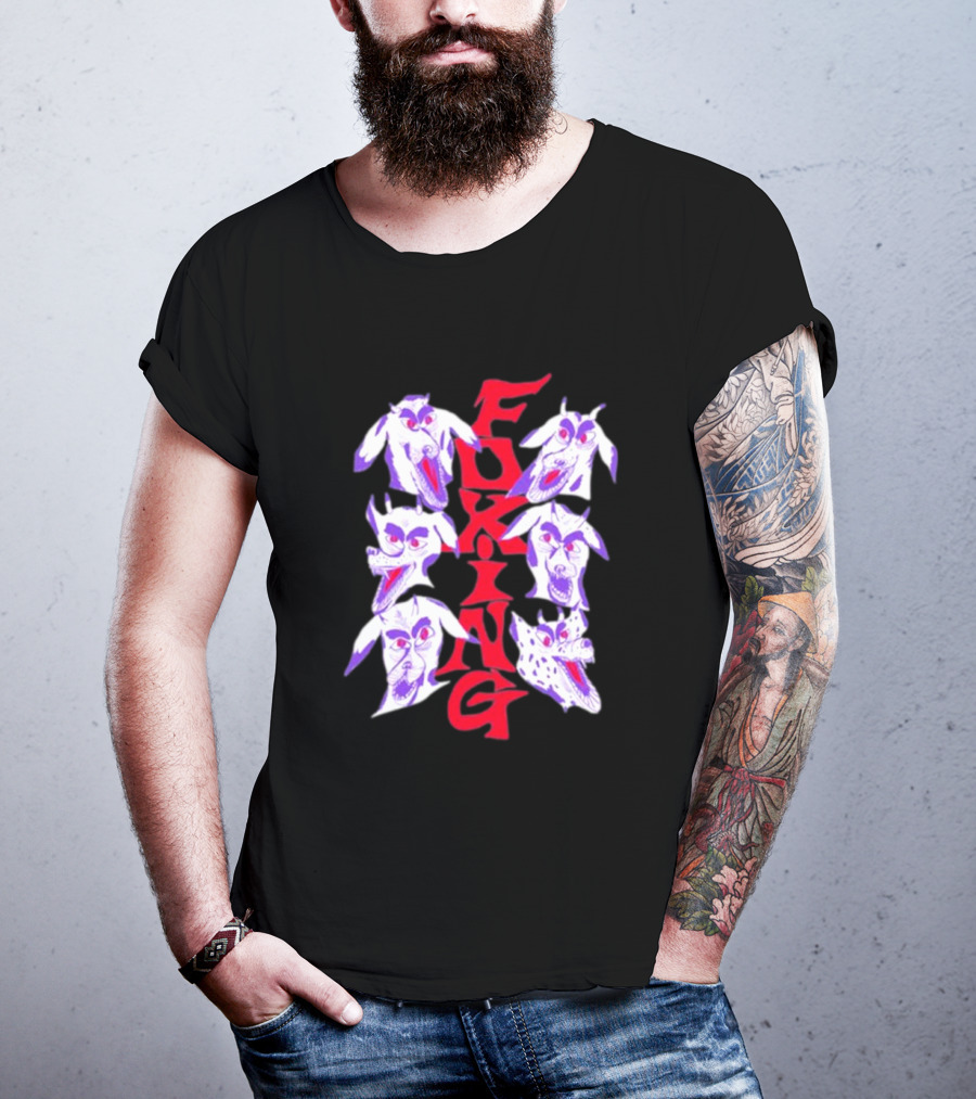 Foxy Devil Dogs Faces Red T-Shirt