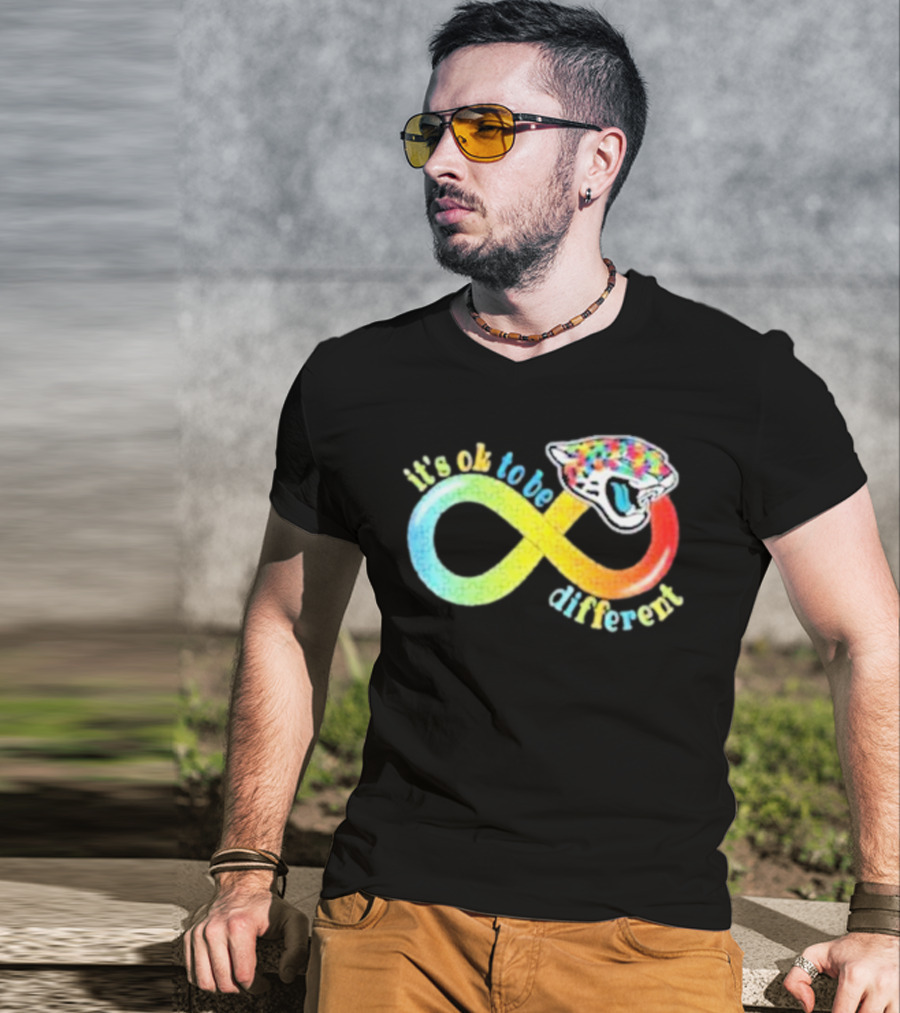 Jacksonville Jaguars It’s Ok To Be Different Autism Infinity T-Shirt