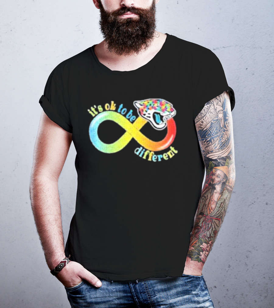 Jacksonville Jaguars It’s Ok To Be Different Autism Infinity T-Shirt