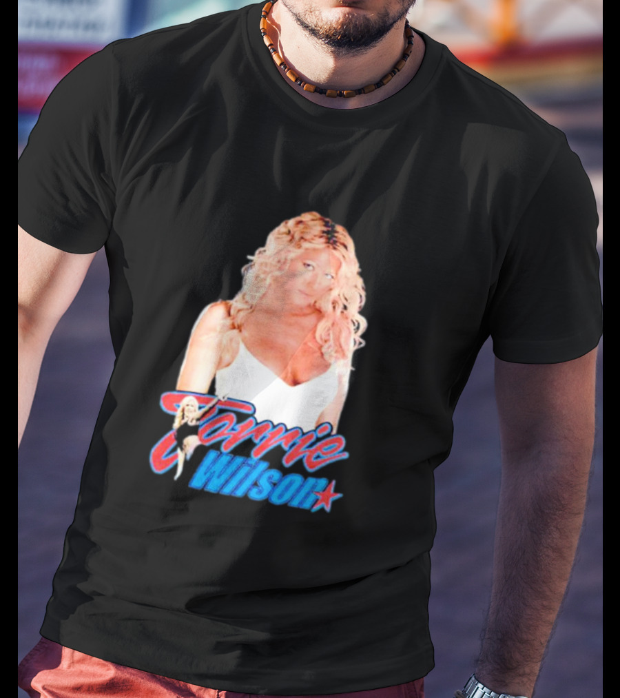 Torrie Wilson Star Text And Photo T-Shirt