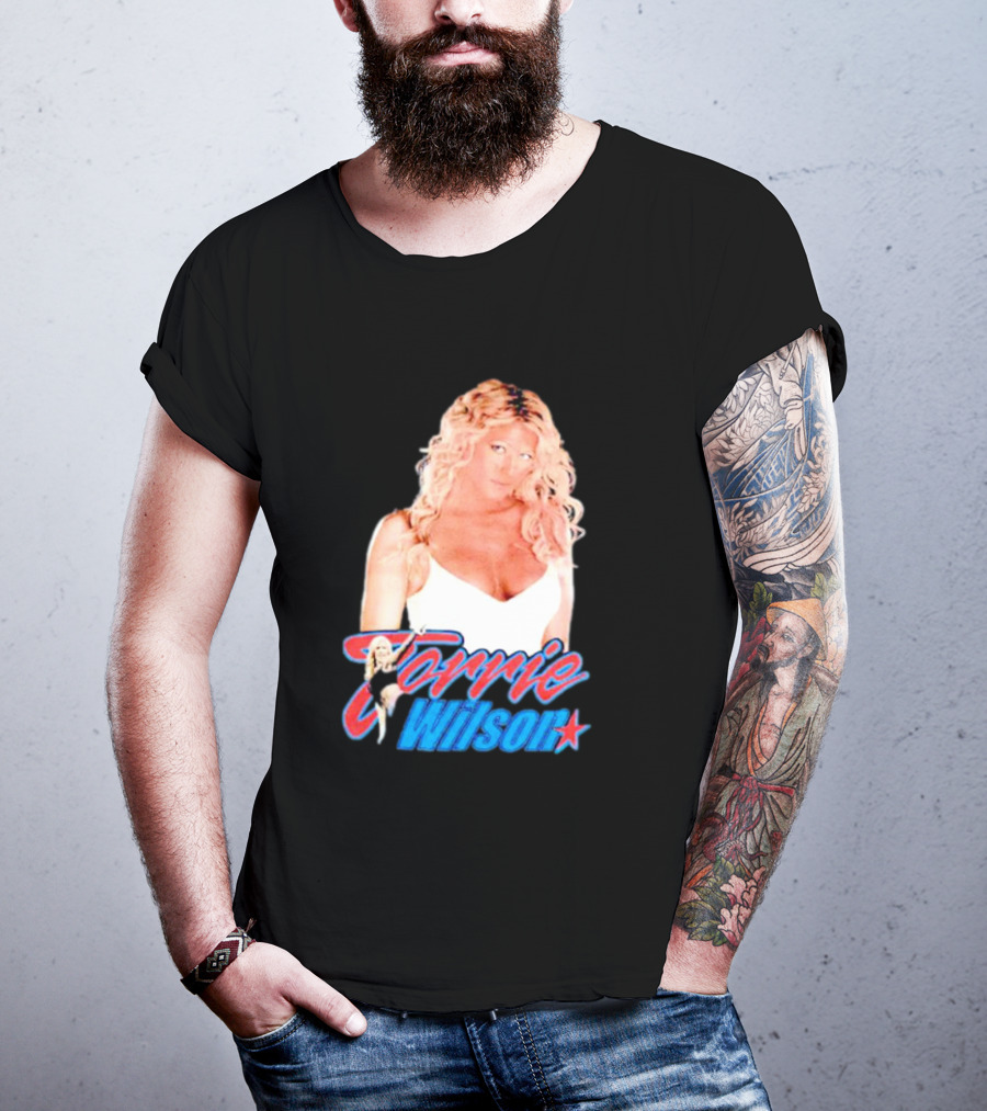 Torrie Wilson Star Text And Photo T-Shirt