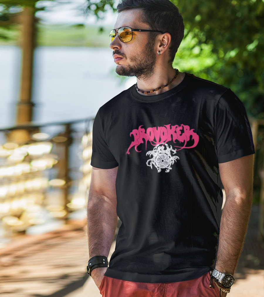 Provoker Demon Compass Wheel Emblem T-Shirt