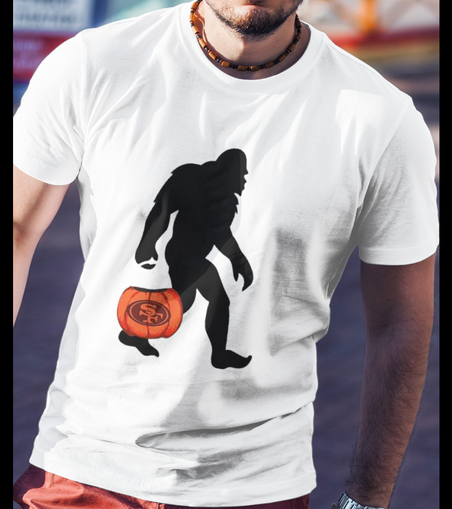 San Francisco 49ers Bigfoot Halloween Pumpkin T-Shirt
