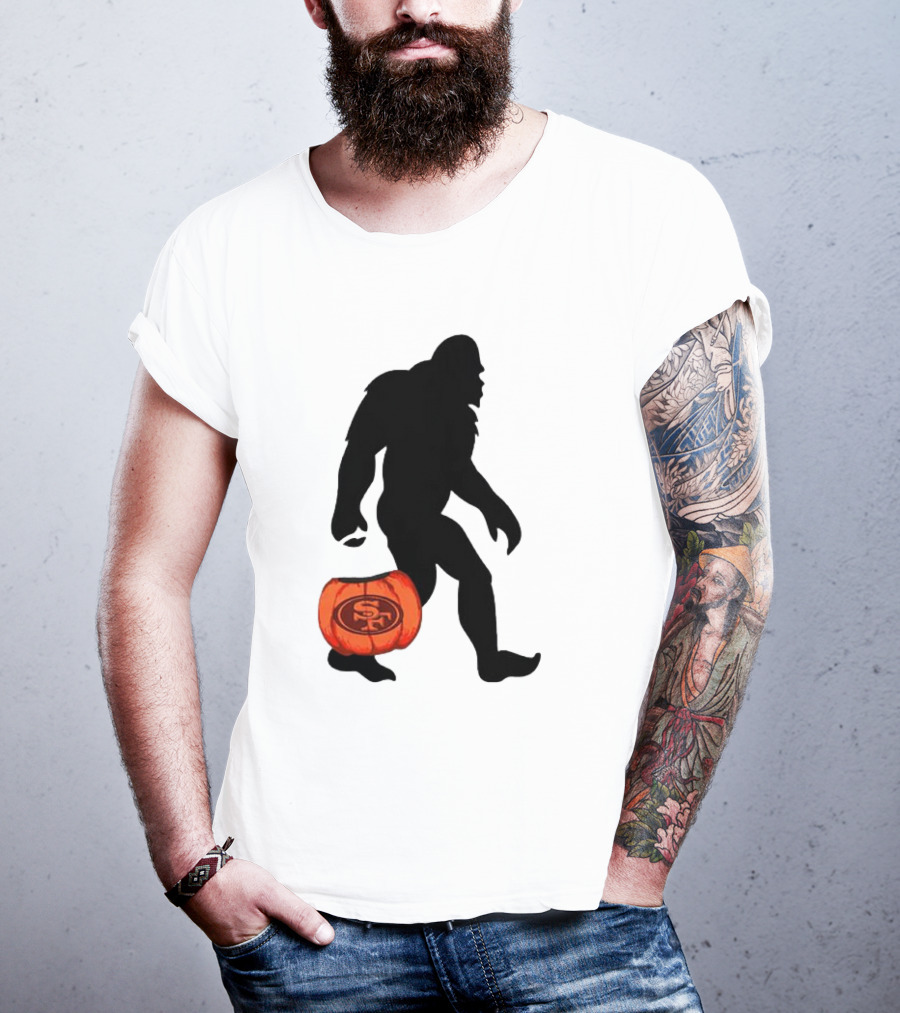 San Francisco 49ers Bigfoot Halloween Pumpkin T-Shirt