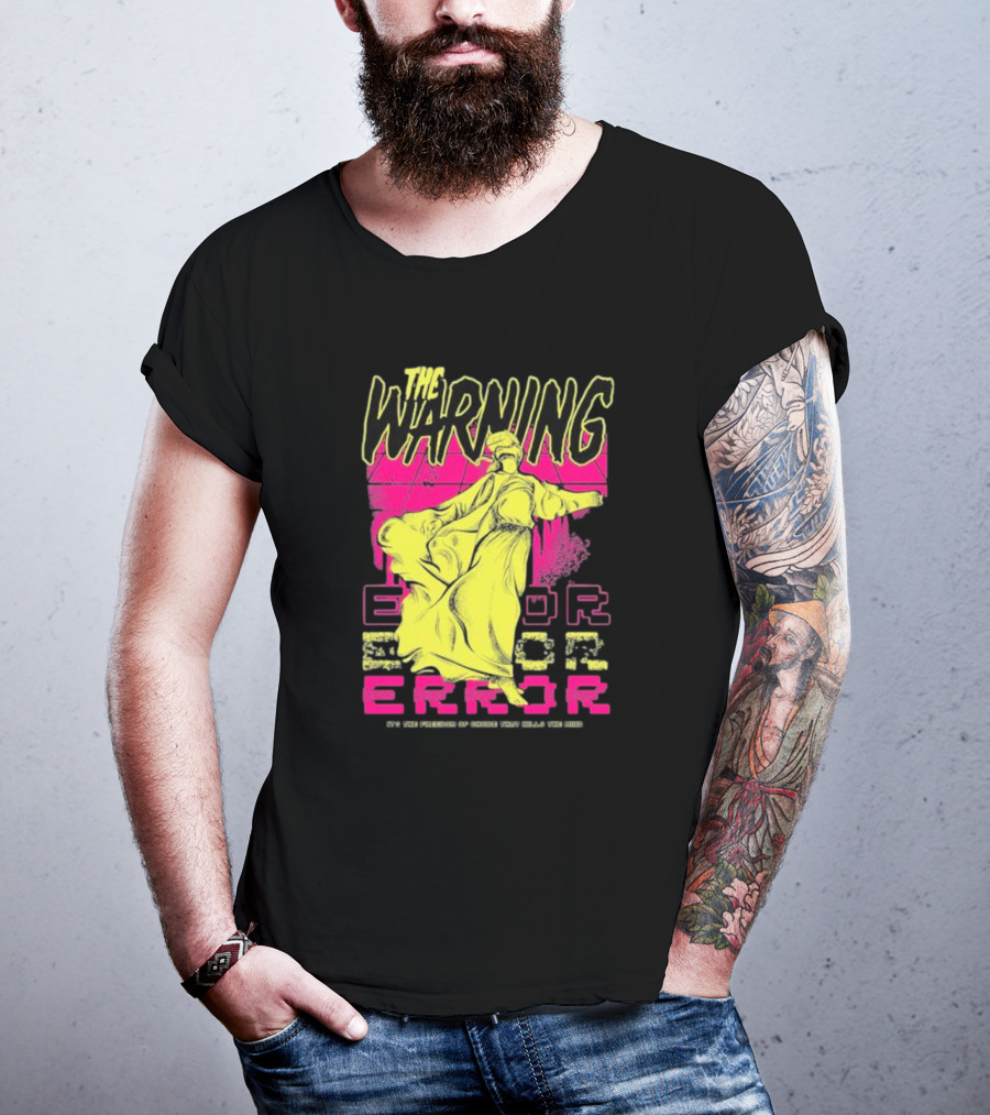 The Warning Error Freedom Of Choice Kills Mind Statue Neon Graffiti T-Shirt