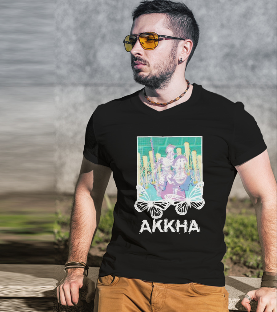 Akkha Warrior With Butterflies And Spartan T-Shirt
